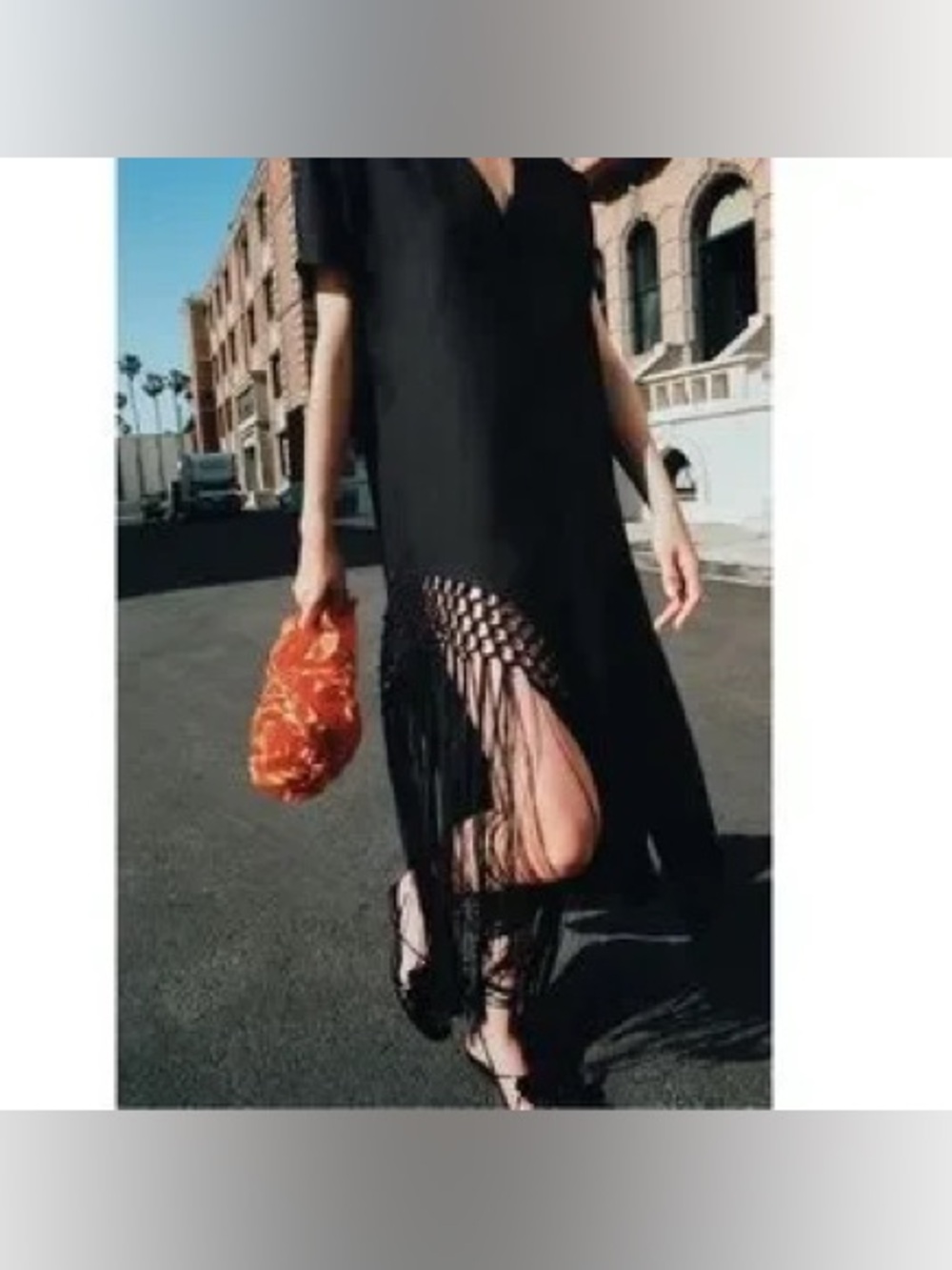 Zara Fringed Linen Tunic Dress - Picture 7 of 8
